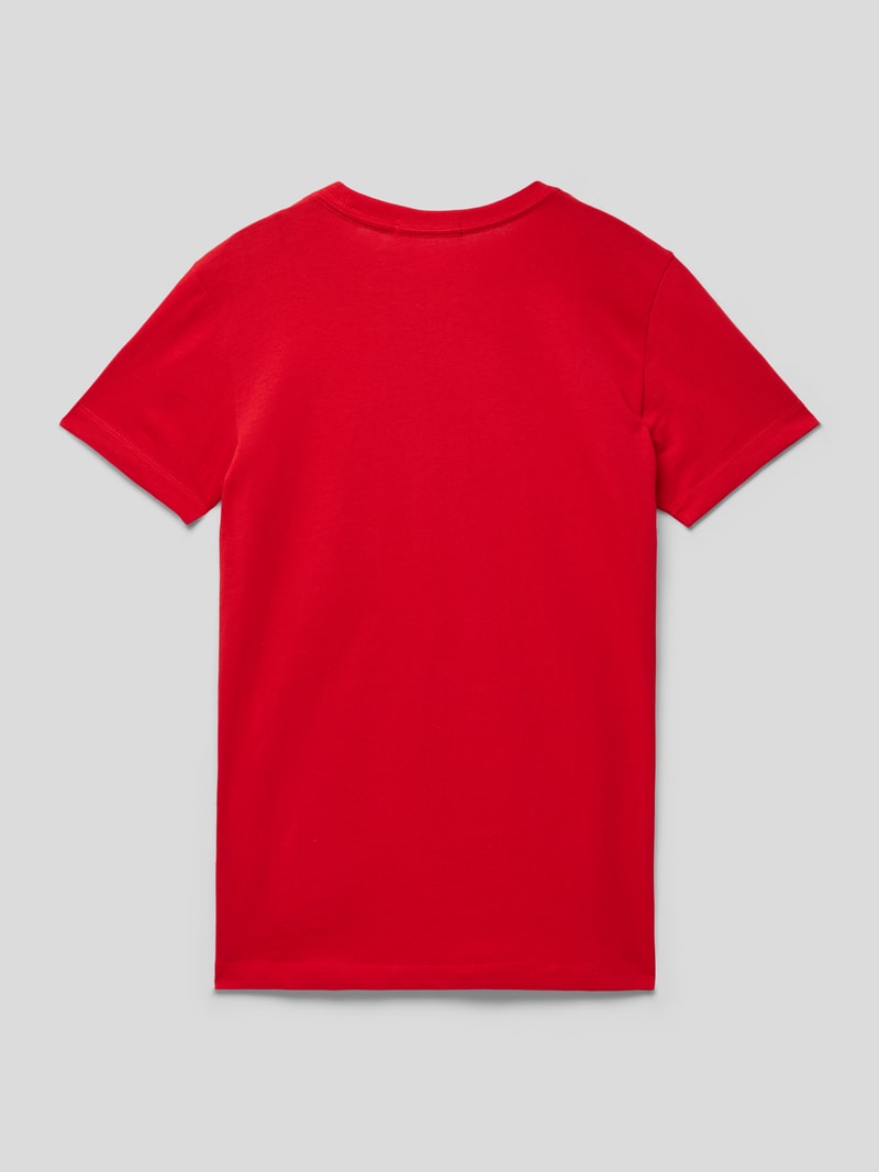 T-Shirt mit Label-Print in rot