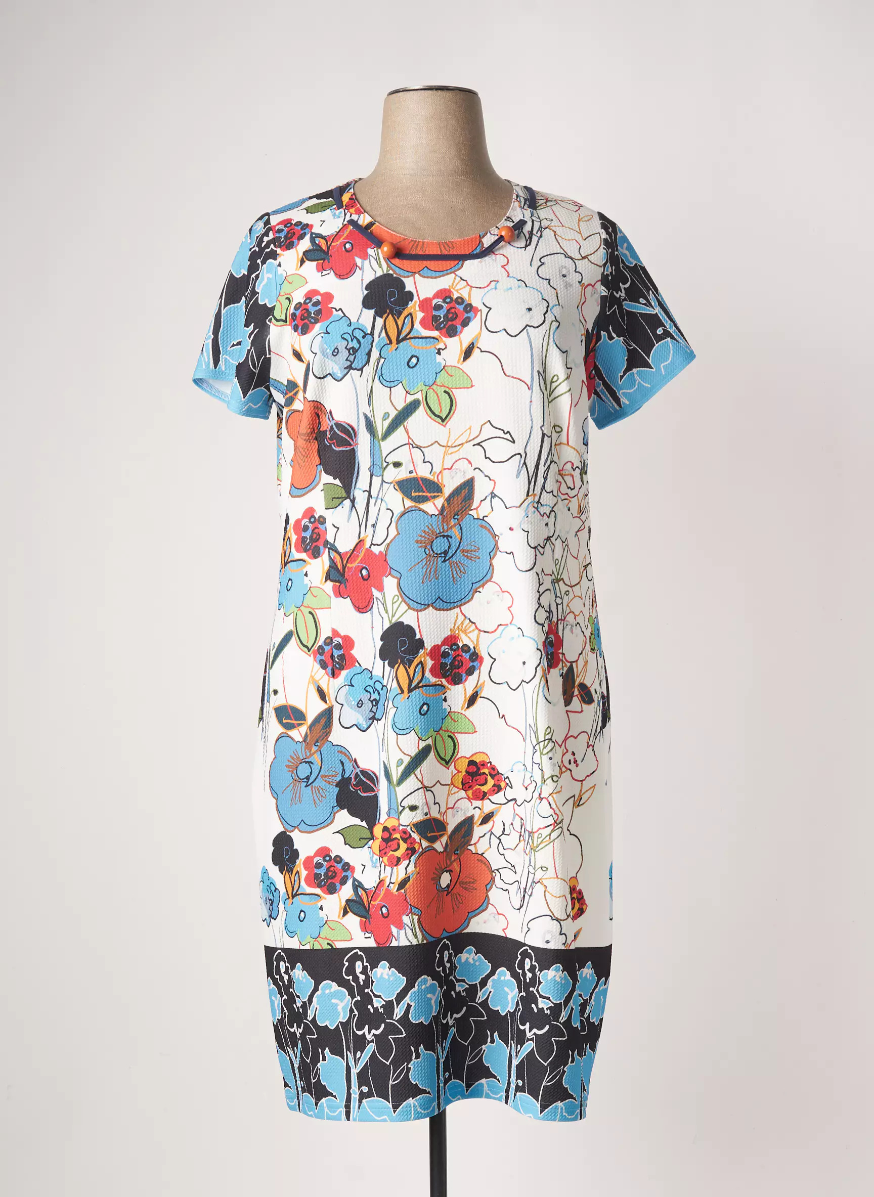 France Rivoire Robes Mi Longues Femme couleur bleu