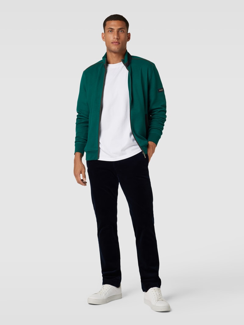 Sweatjacke mit Reißverschluss in grün