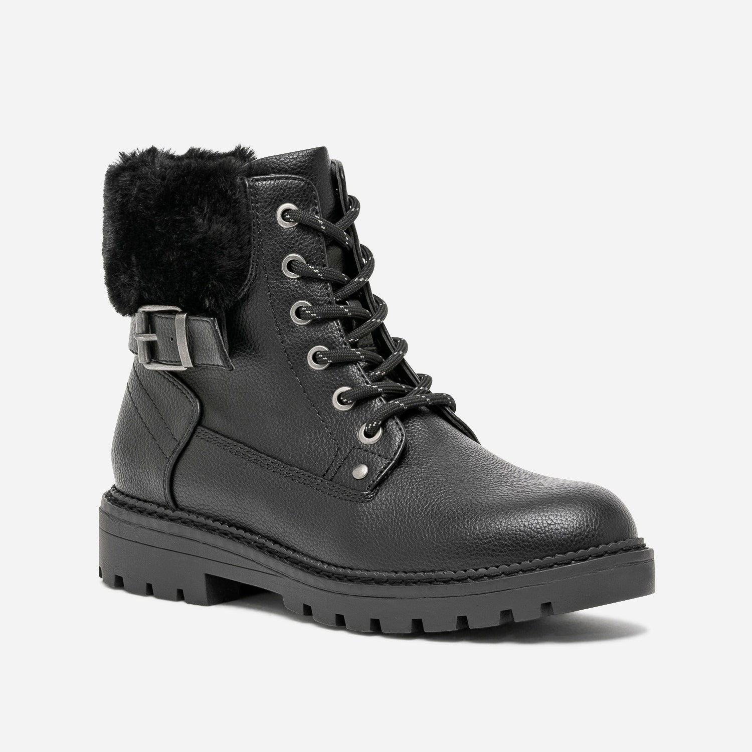 Bottine noire fourrée