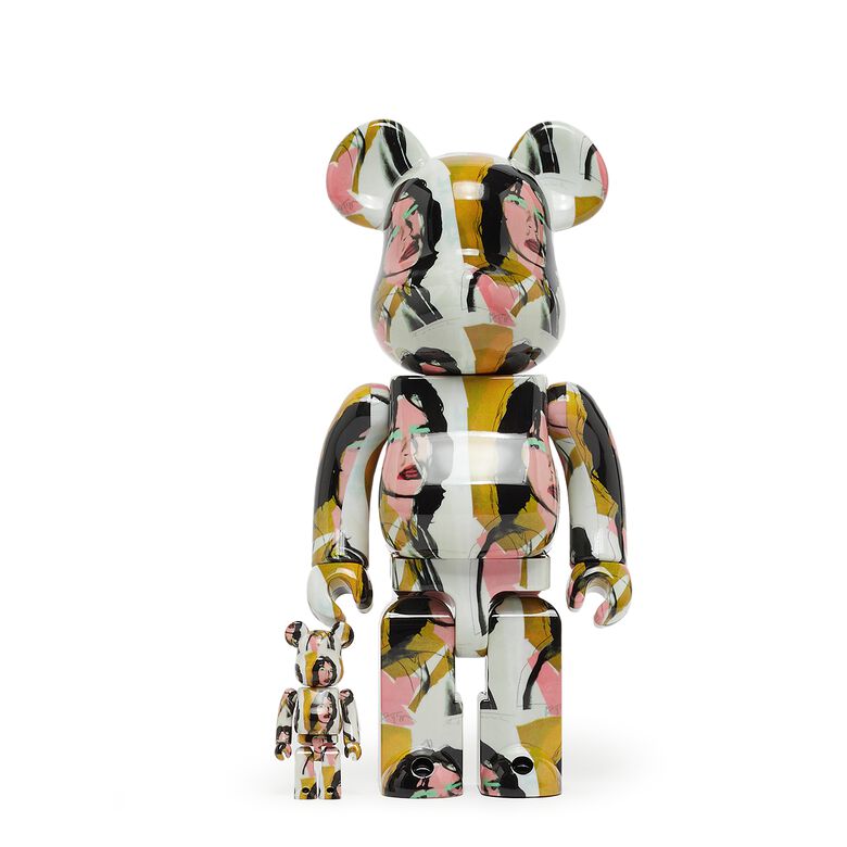 Medicom Bearbrick Andy Warhol Mick Jagger 100%&400% multicolor