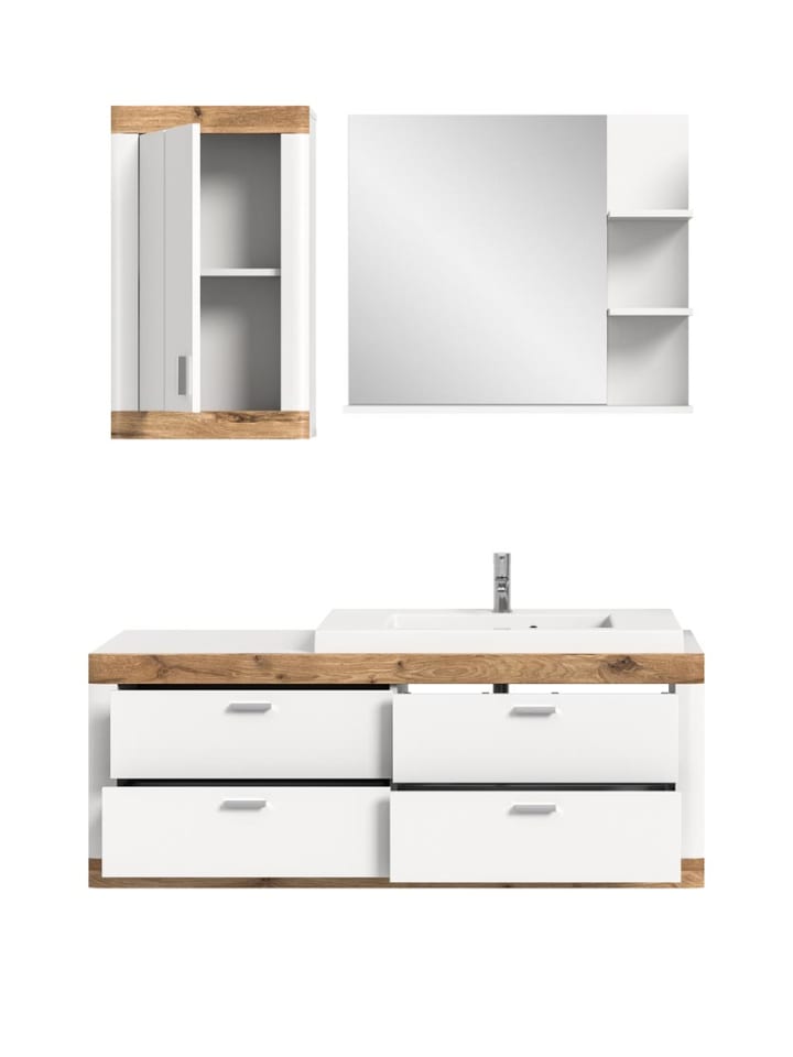 ebuy24 Badmöbelset Laredo 3-teilig Weiß 132 x 48 cm günstig kaufen onesize