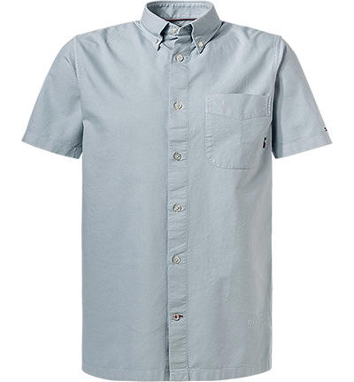 Tommy Hilfiger, Kurzarmhemd, Regular Fit, Baumwolle, pastellblau