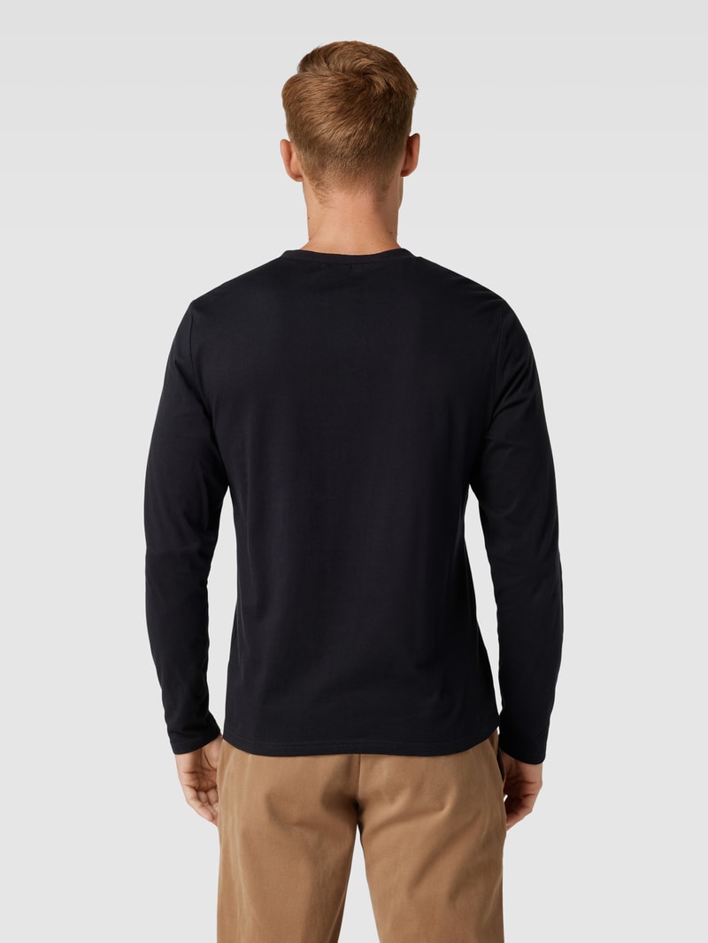 Longsleeve mit Label-Print Modell 'Mix & Match' in schwarz