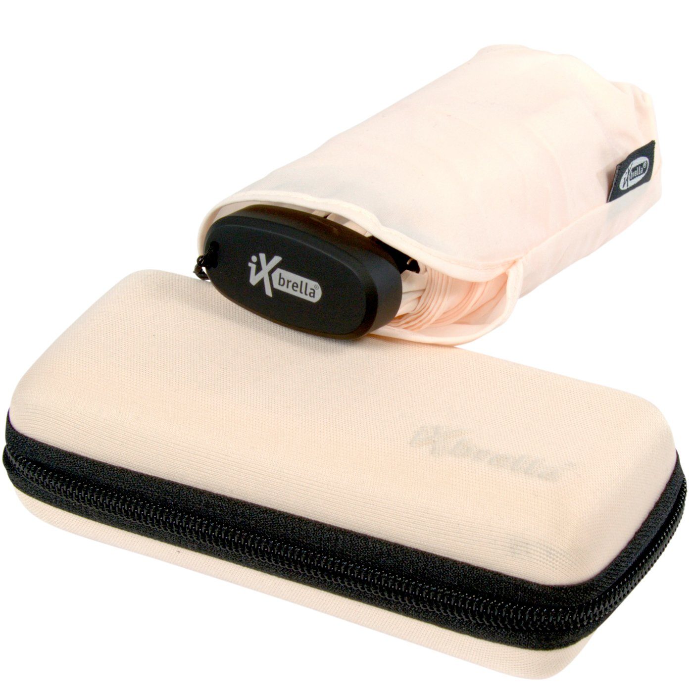 iX-brella Taschenregenschirm Ultra Mini 15 cm winziger Schirm im Handy Format, ultra-klein, mit Softcase-Etui - sea salt