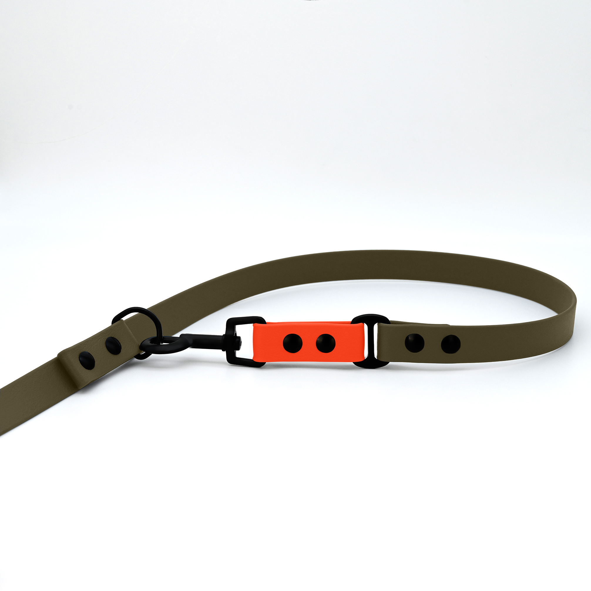 THE DOG IDEA Hundeleinen THE DOG IDEA Biothane Hundeleine Khaki neon orange