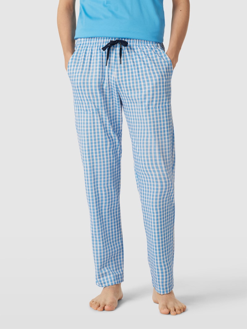 Pyjama-Hose mit Allover-Muster Modell 'REMIX SLEEP PJ' in türkis