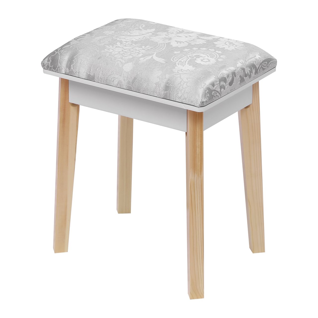 Happy Home Happy Home Schminktisch mit LED Spiegel, 4 Schubladen und Hocker HDT02-WEI weiß