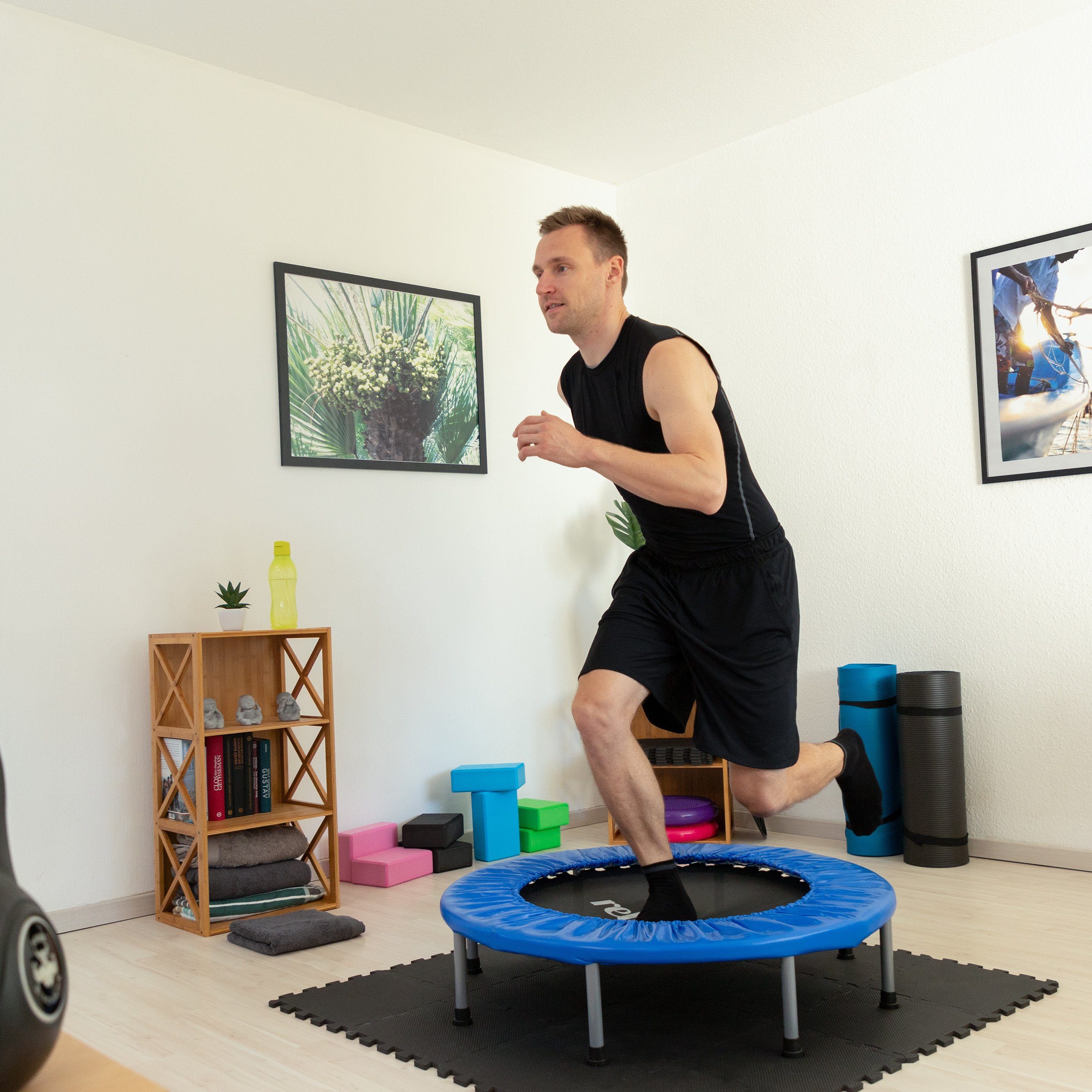relaxdays Bodentrampolin Trampolin faltbar Indoor