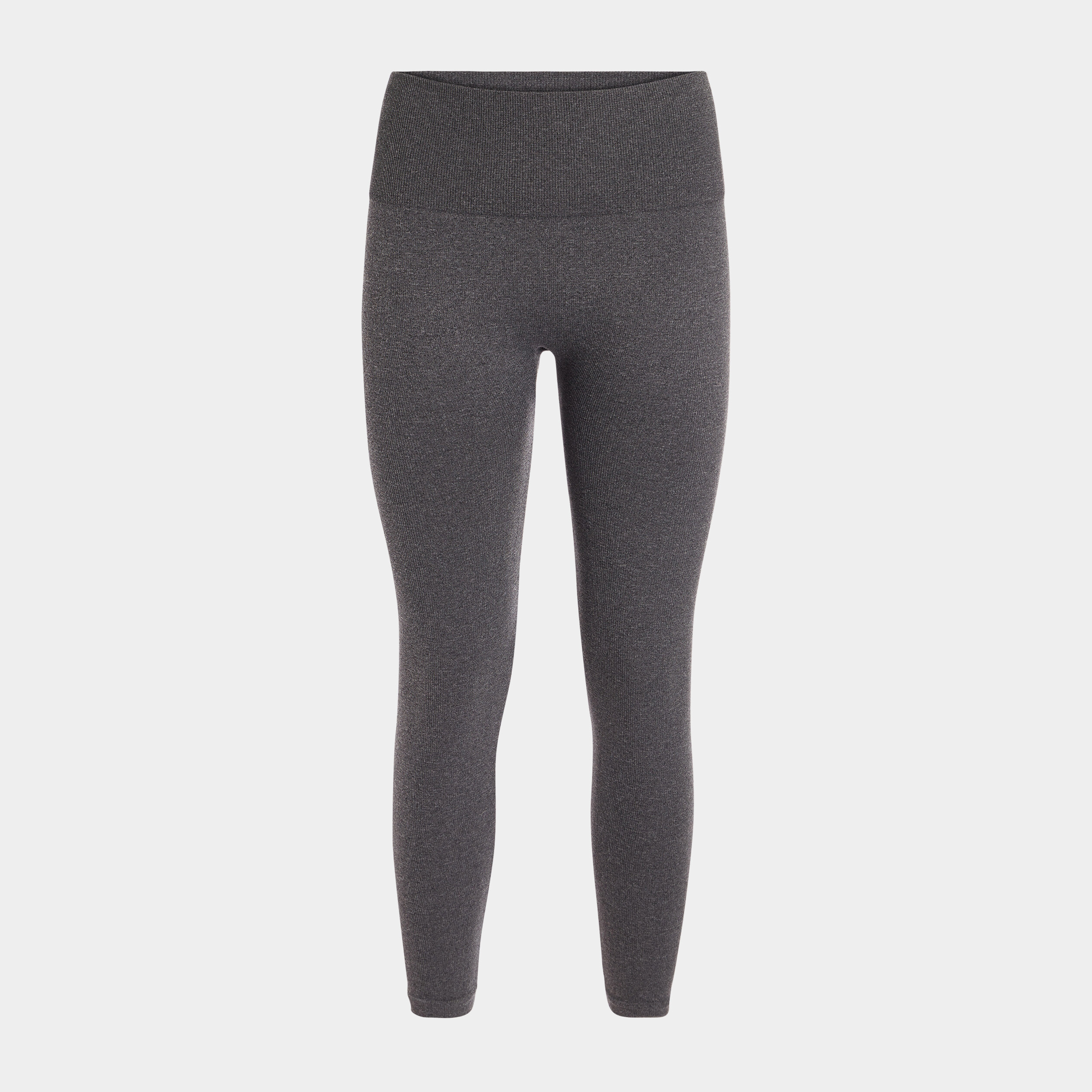 Legging taille haute côtelé gris foncé femme | La Halle