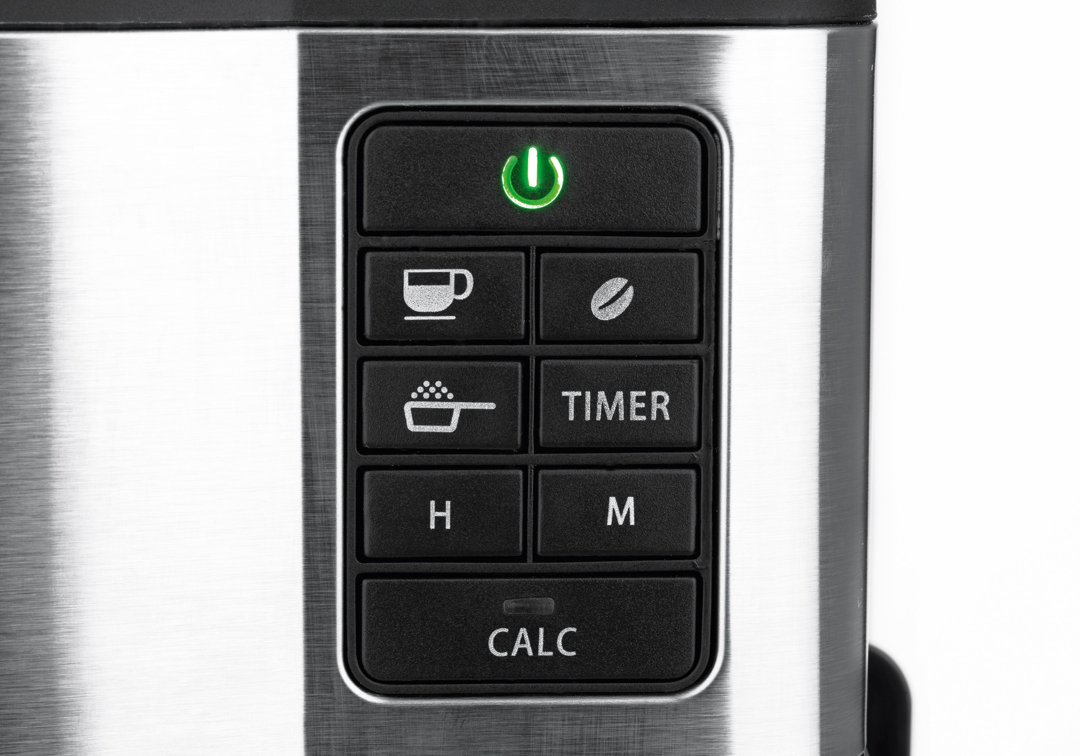 BEEM Filterkaffeemaschine Isolierkanne + Glaskanne, 1.25l Kaffeekanne, Kegelmahlwerk Permanentfilter 24h Timer Warmhalteplatte