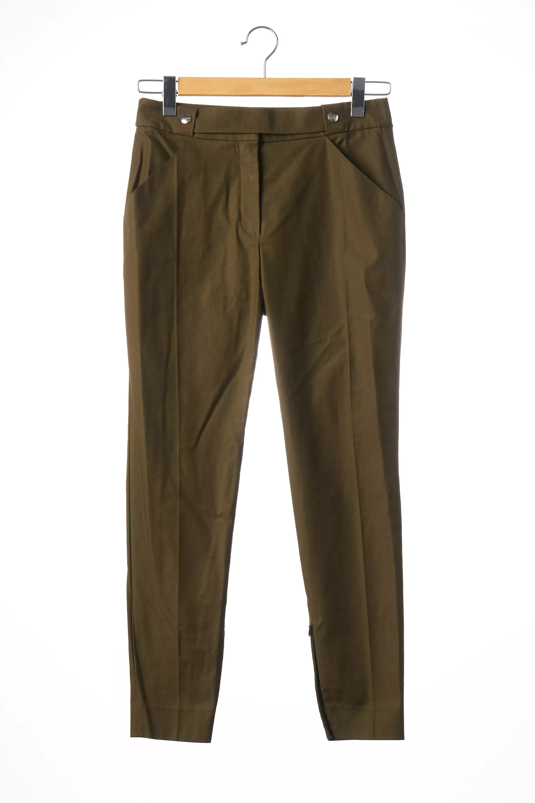 Courreges Pantalon7 8 Femme couleur vert