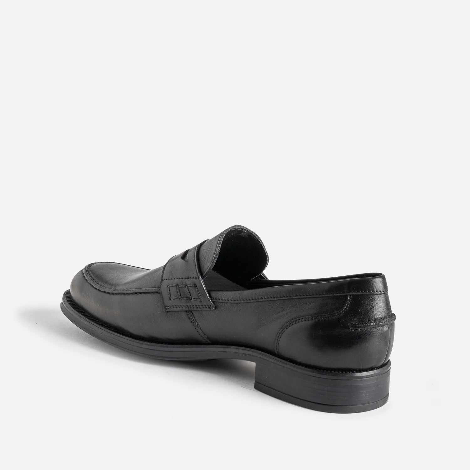 Mocassin noir cuir