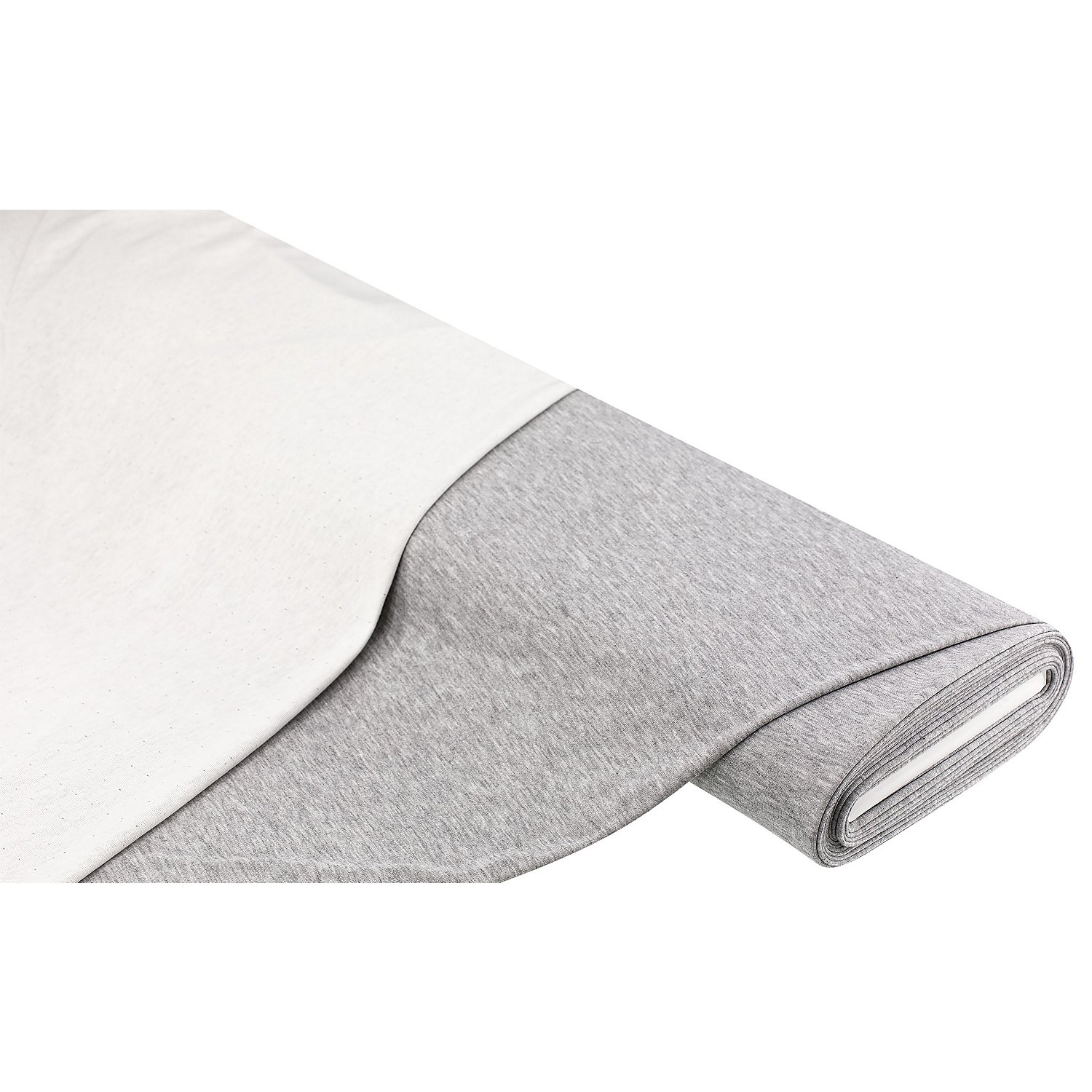 Jersey, grau-meliert/offwhite