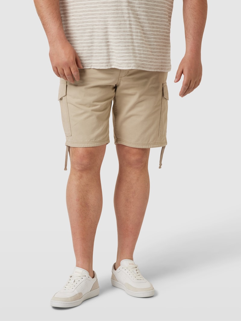 PLUS SIZE Cargoshorts mit Tunnelzug Modell 'MARLEY' in beige