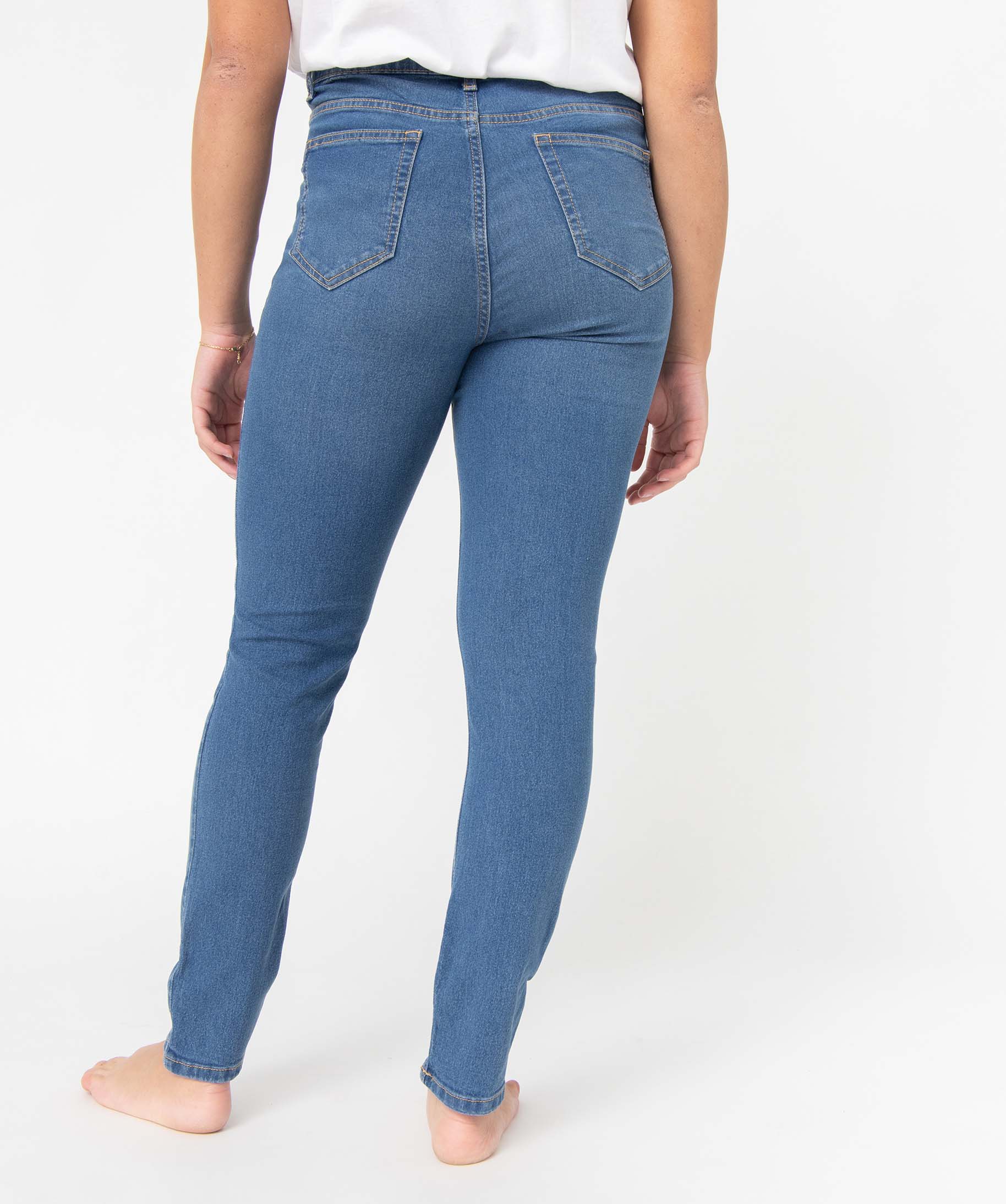 Jean femme coupe Slim taille haute stone | GEMO