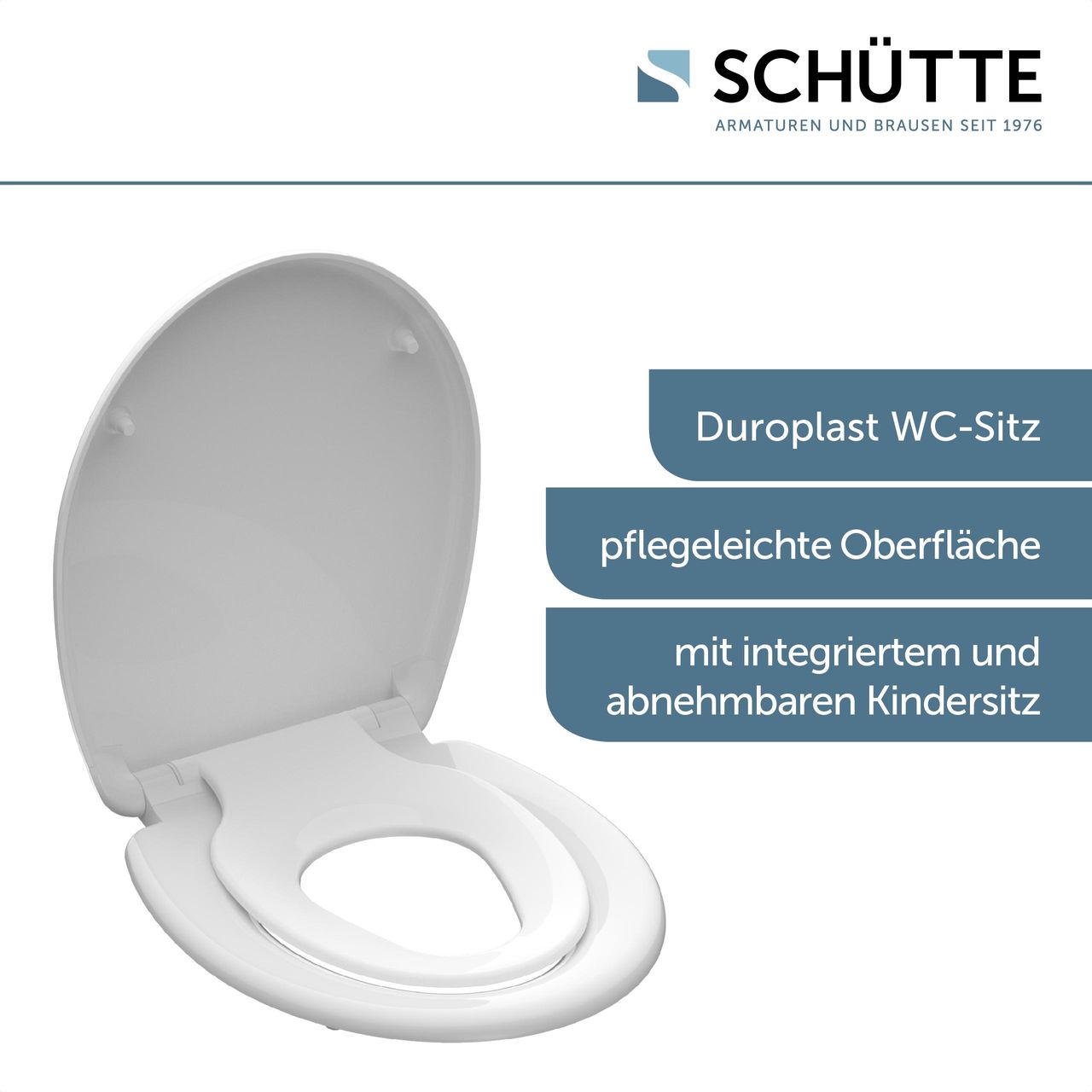 Schütte Duroplast WC Sitz FAMILY WHITE