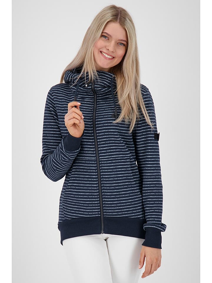 alife and kickin ALIVE& Kickin Damen Sweatjacke blau gestreift günstig kaufen XL