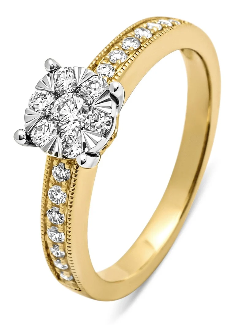 Diamantförmiger Goldring, 0,40 ct Diamant, Enchanted