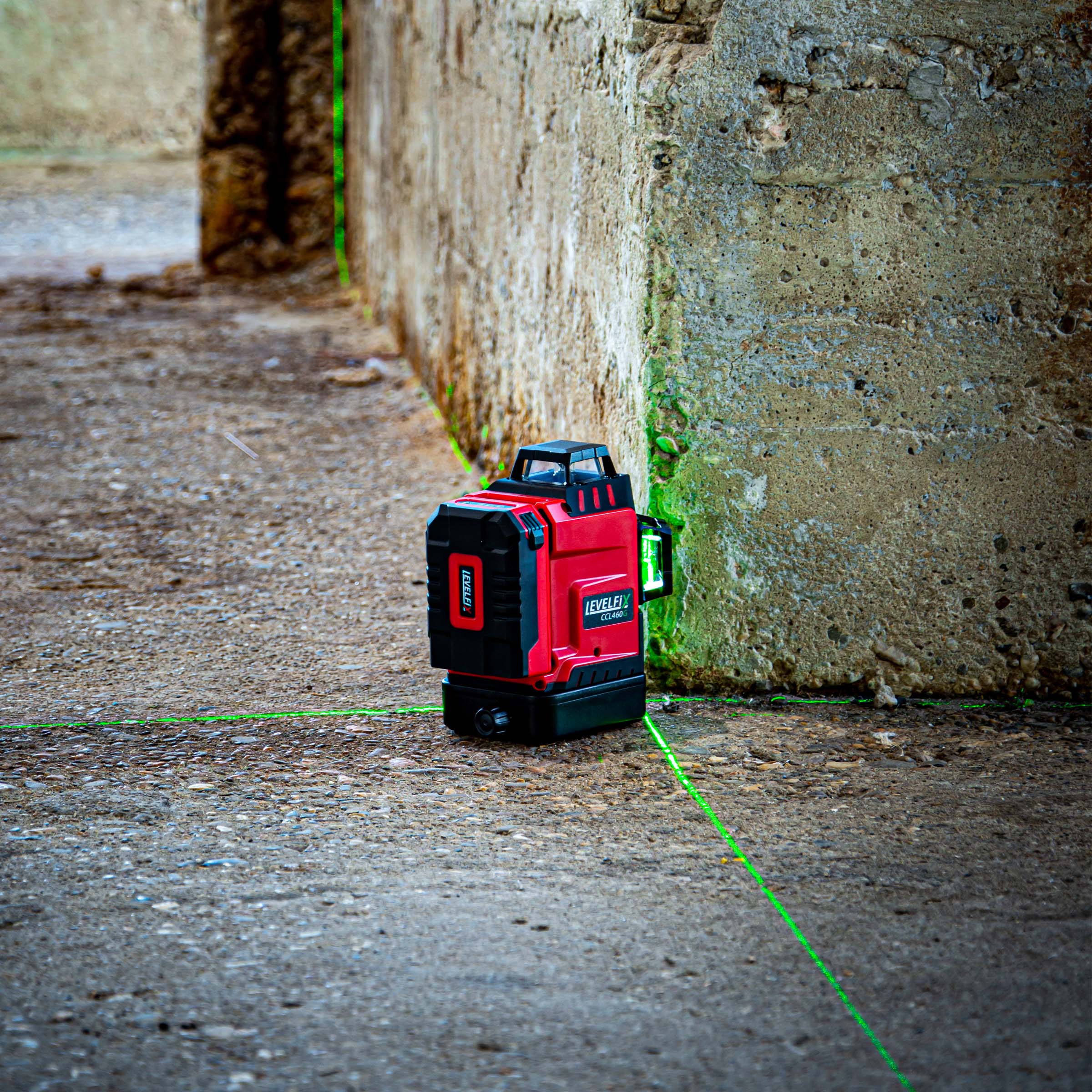 Levelfix 556352 CCL460G-XL Laser de Linha Cônica 3D Verde + Receptor MLD40GR