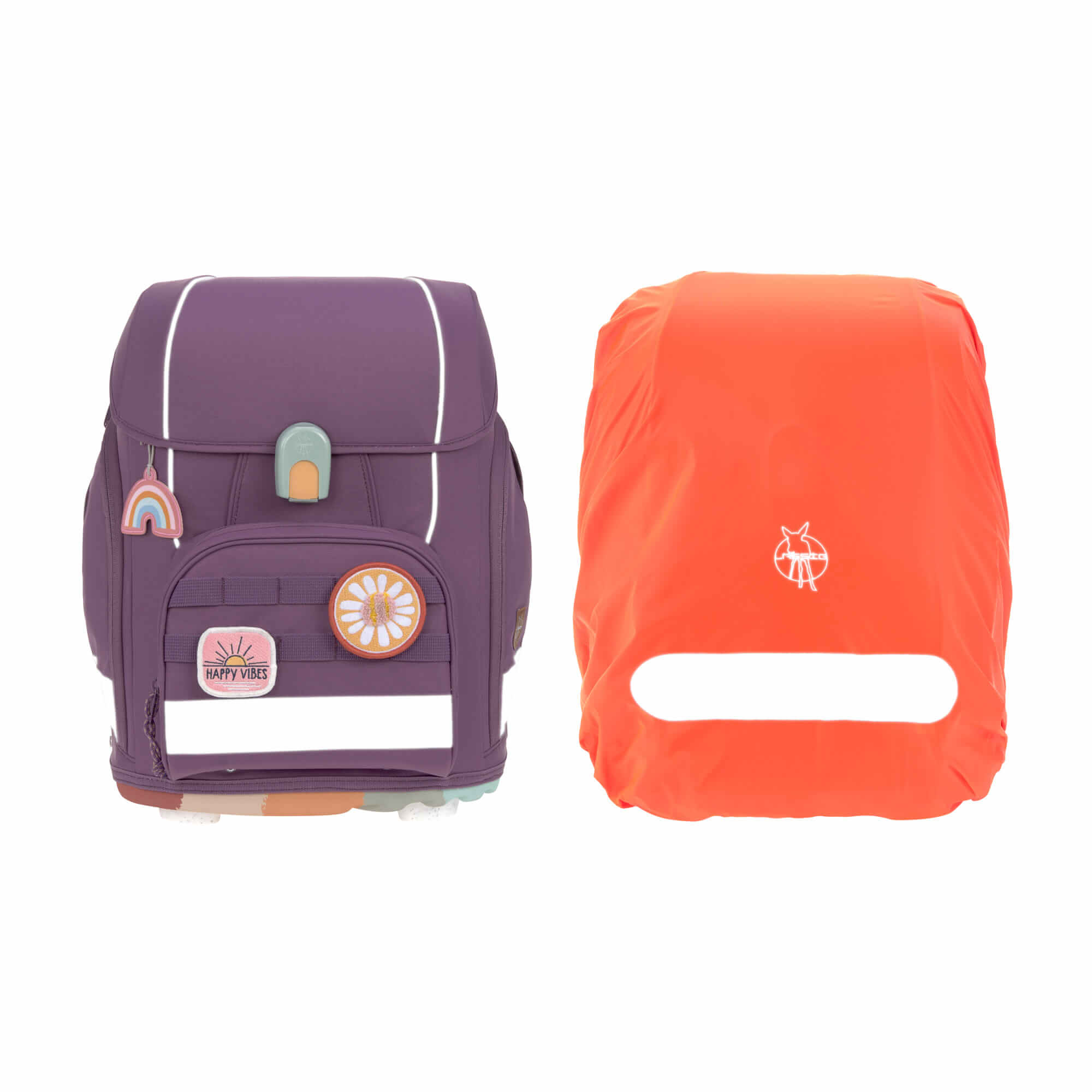 Schulranzen Set 7-teilig, Boxy Unique Purple