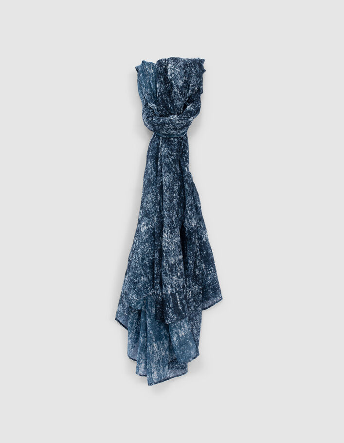Chèche marine motif faux-uni Homme