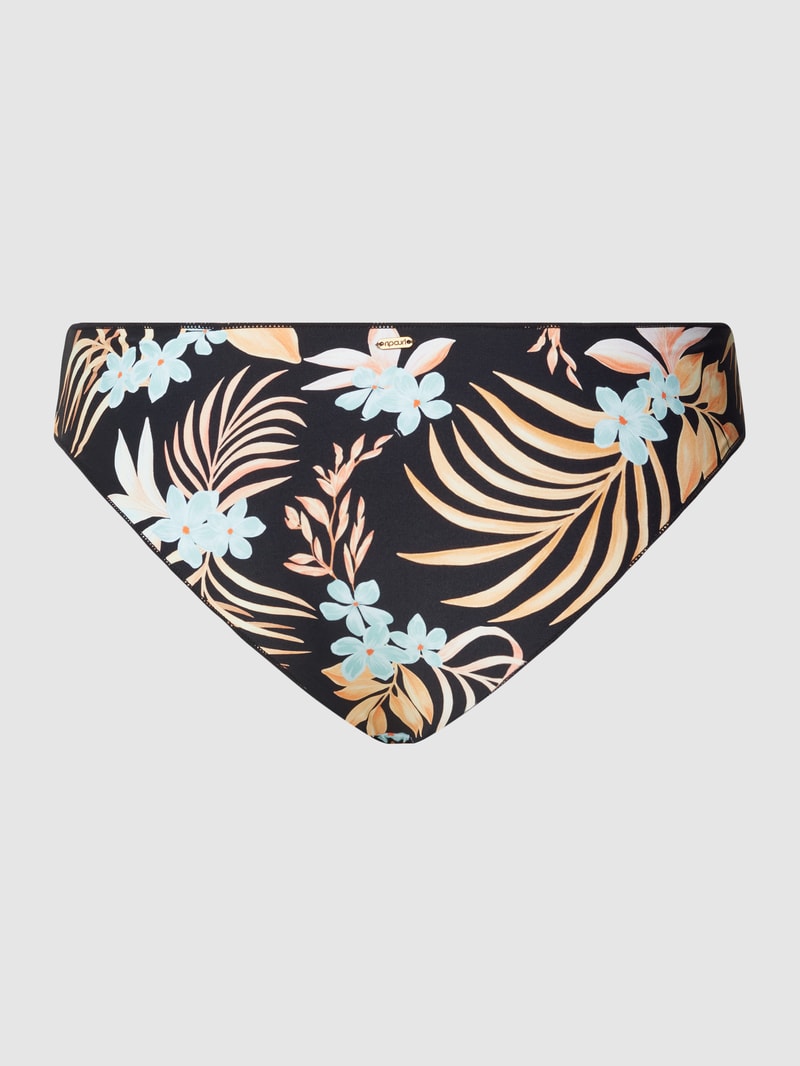Bikini-Slip mit floralem Allover-Muster Modell 'SUNDANCE' in schwarz