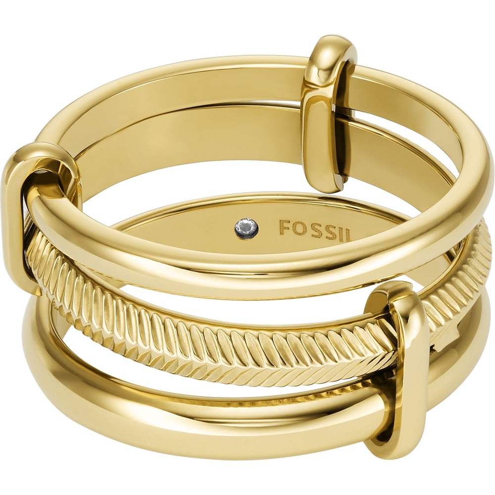 Fossil Bague pour femme Acier inoxydable or Bague