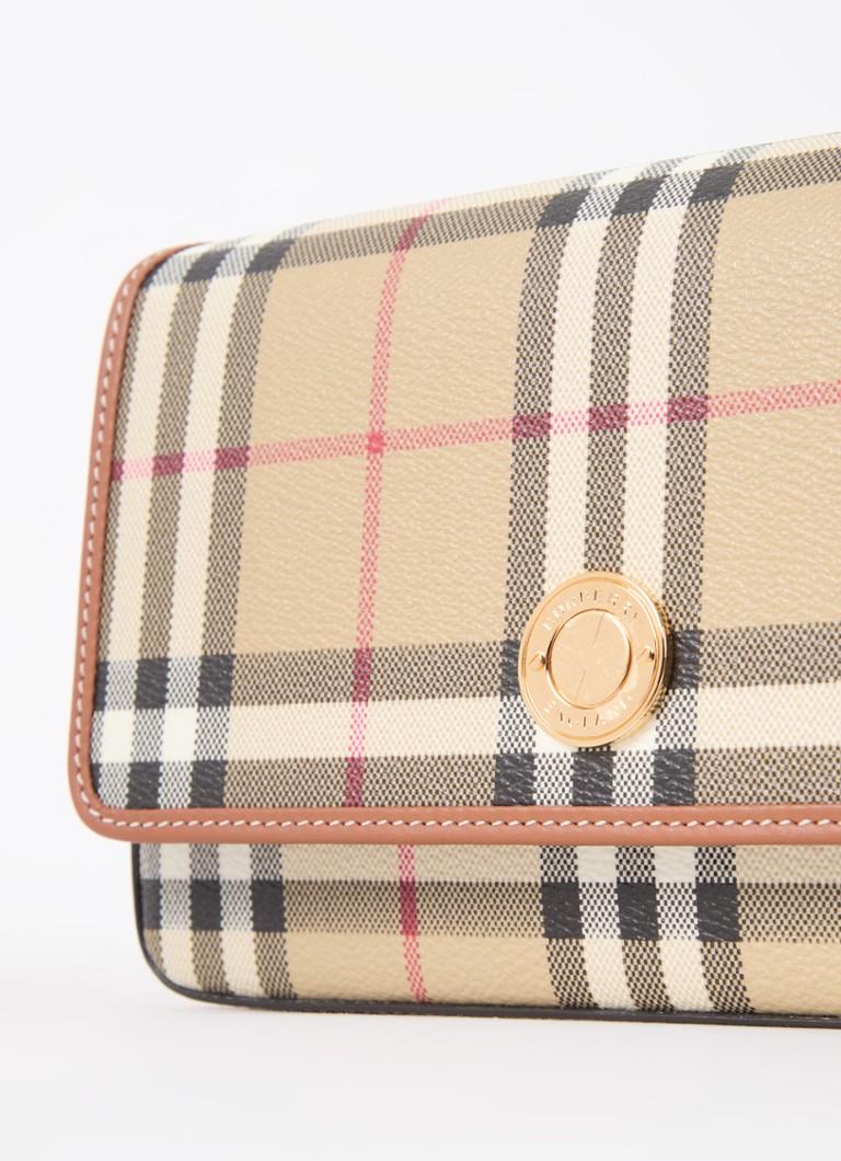 Burberry Hampshire teļādas sajūga soma ar noņemamu plecu siksnu