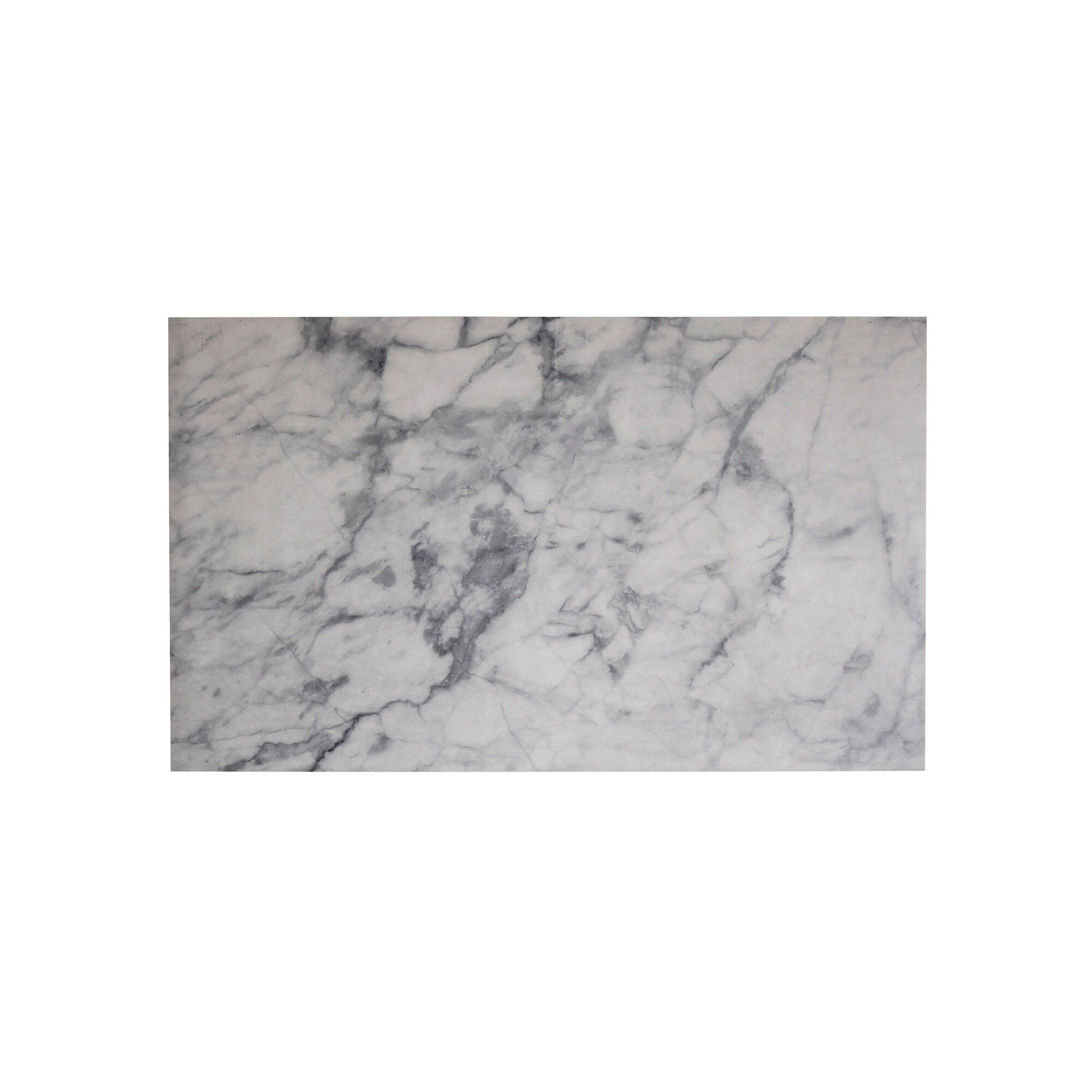 Tapis vinyle effet marbre blanc