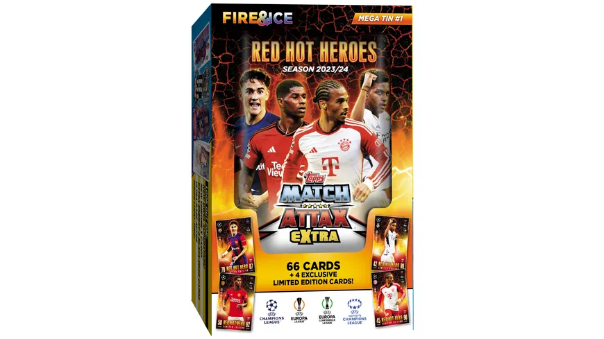 Topps - UEFA Champions League Match Attax Extra 2023/2024 MEGA TIN, 1 Stück, sortiert