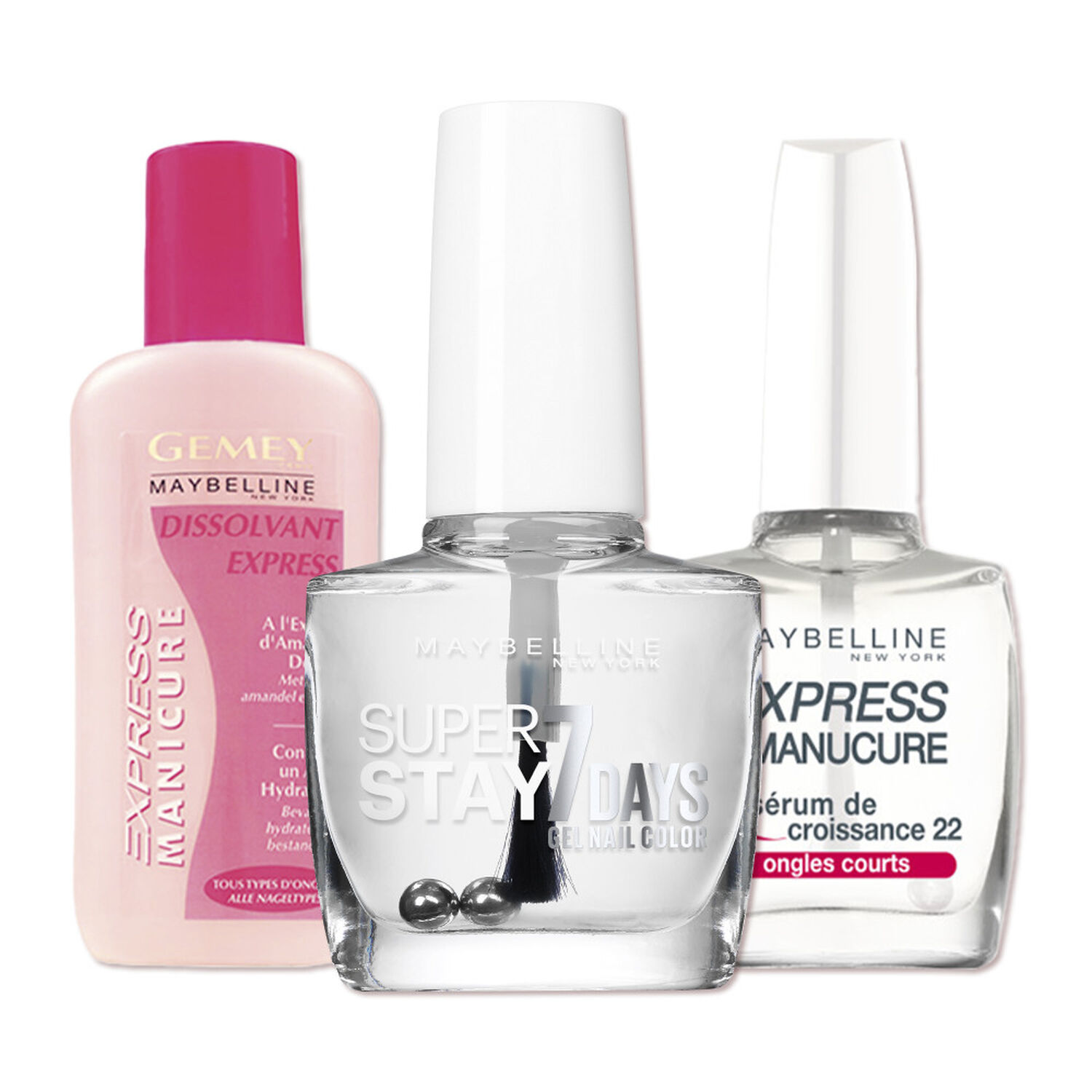 Maybelline New York Express Manucure Coffret exclusif Soin des Ongles - 3 Produits
