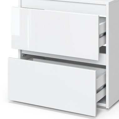 Vicco Waschbeckenunterschrank Badezimmerschrank MAJEST Weiß Hochglanz