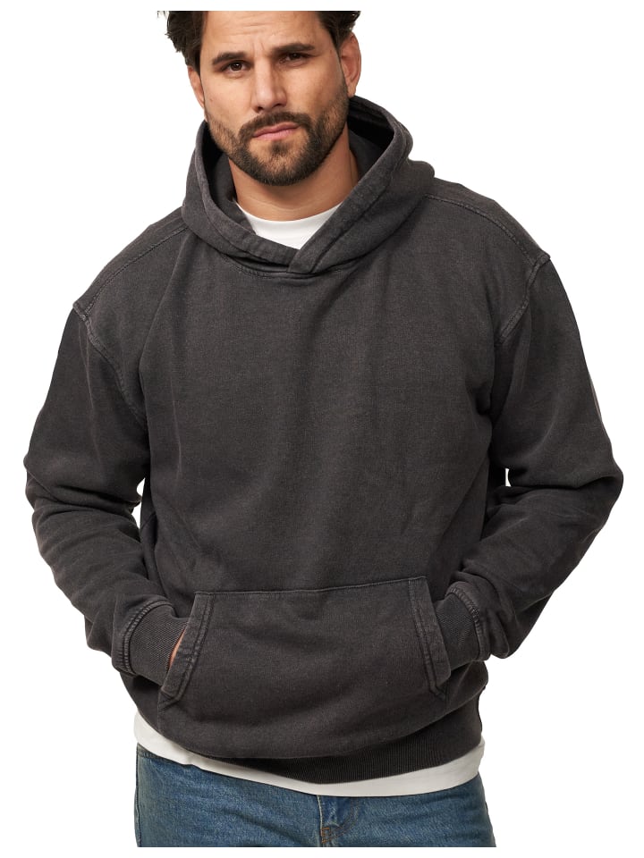 DAILY COTTON Kapuzenpullover - DCTALGAR Oversize Hoodie Sweatshirt in Black Washed günstig kaufen
