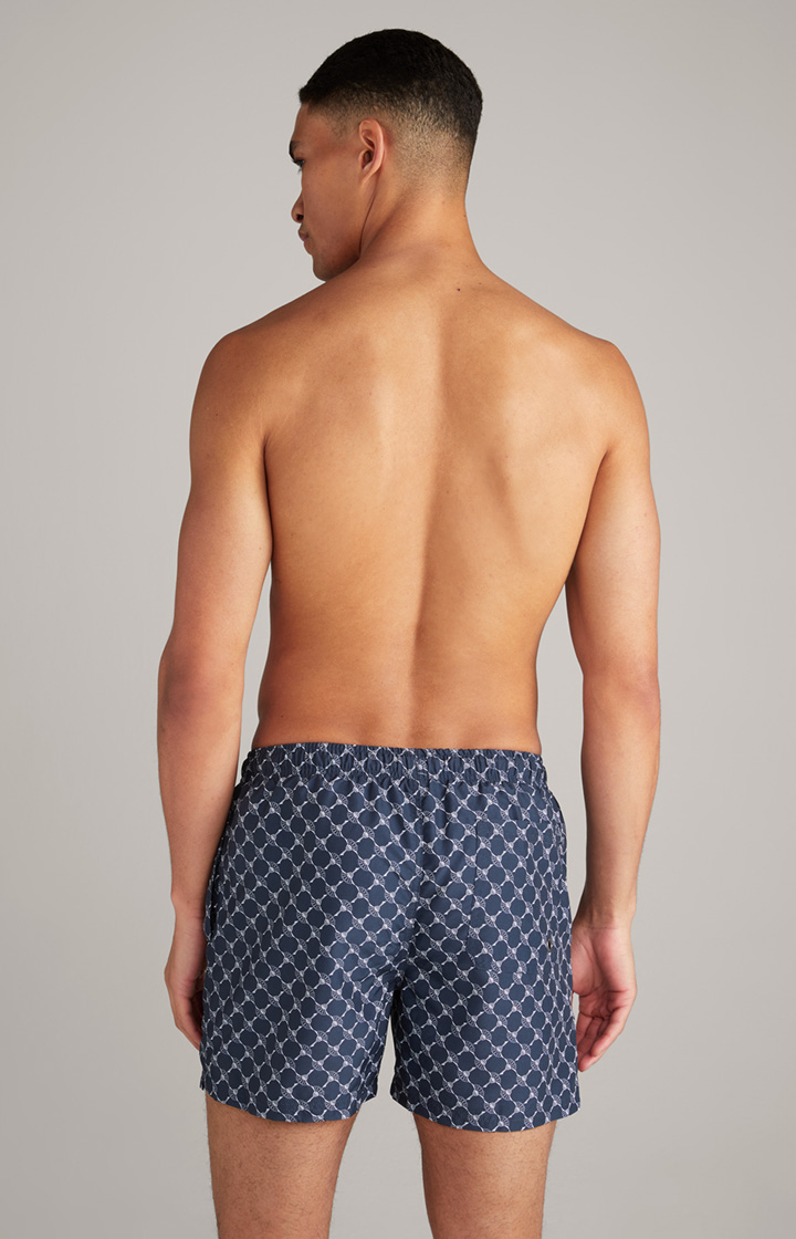 Cornflower Badeshorts Mykonos in Navy gemustert