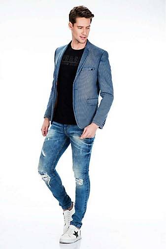 Cipo & Baxx Sakko im lässigen Jeans-Style