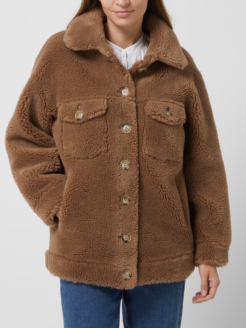 Wendejacke mit Woll-Anteil in camel