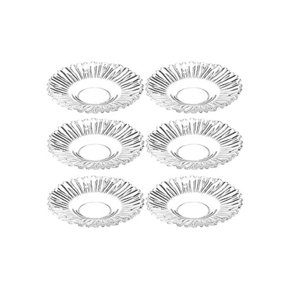 Almina Untertasse 6er Set Teller Glas Glasteller 13cm Unterteller für Teegläser, (6 St)