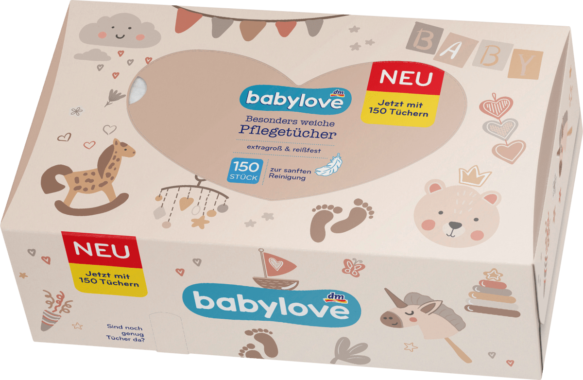 Babypflegetücher trocken 3lagig, 150 St