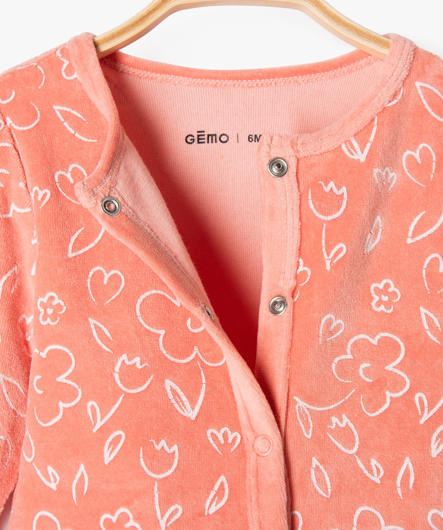 Pyjama bébé fille à motifs renards et petites fleurs multicolore | GEMO