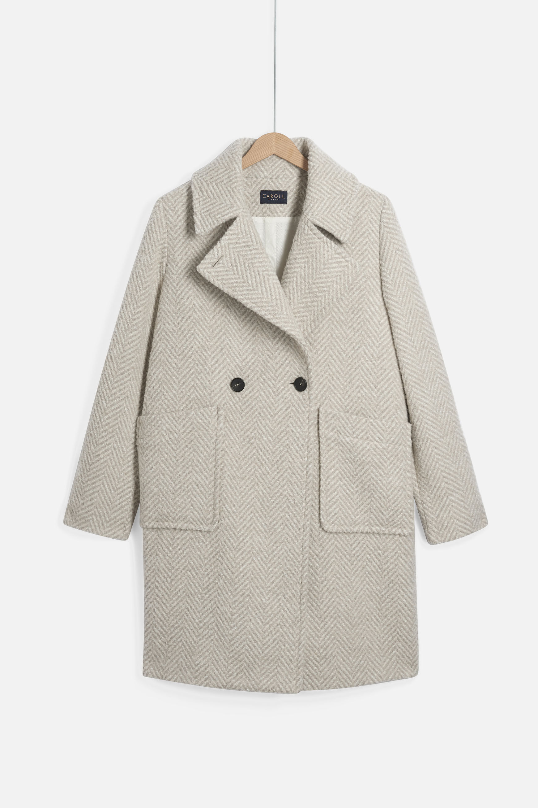 Manteau hector ivoire femme