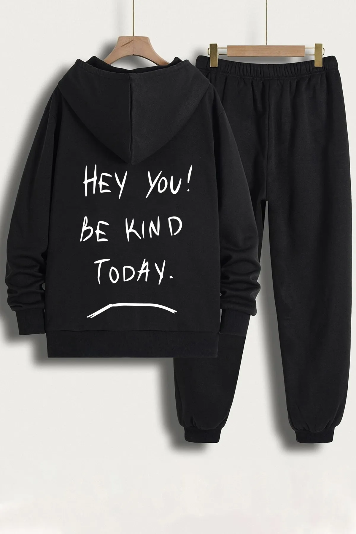 uyguntarz  Bedrucktes Unisex-Trainingsanzug-Set „Hey you“.