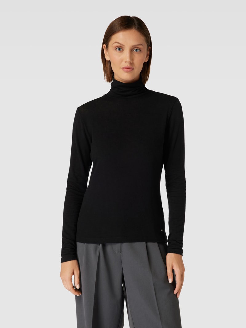 Longsleeve mit Rollkragen in schwarz