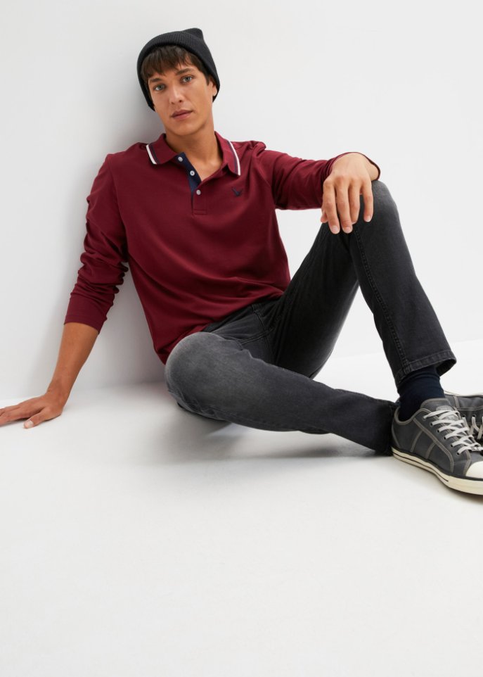 Poloshirt, Langarm (2er Pack)