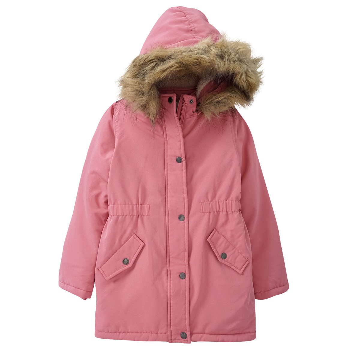 Mädchen Parka mit Fellimitat