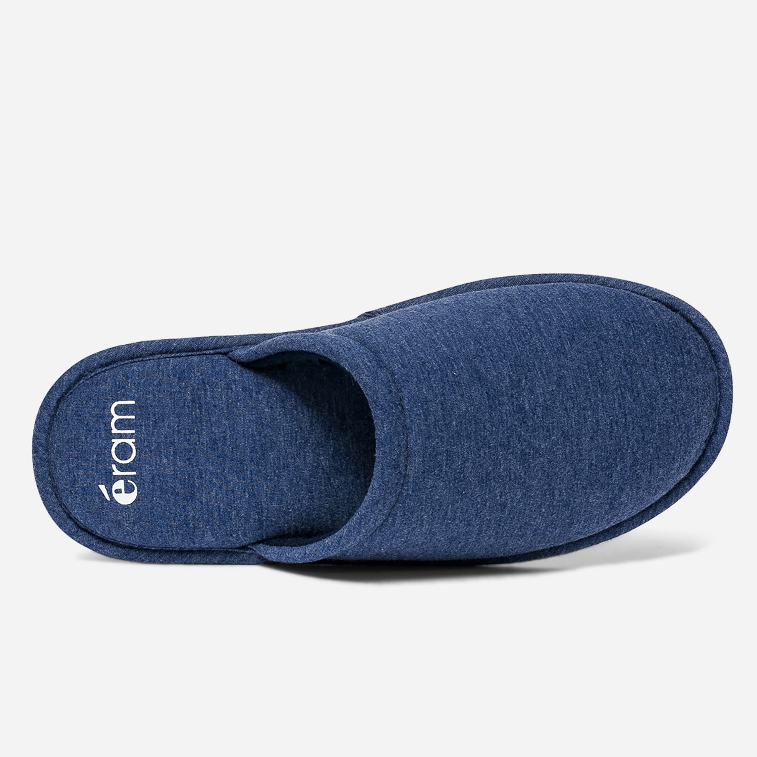 Chausson-mule bleu en textile