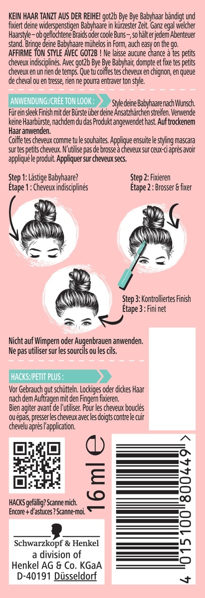 Fixierungsbürste Bye Bye Babyhaar, 16 ml