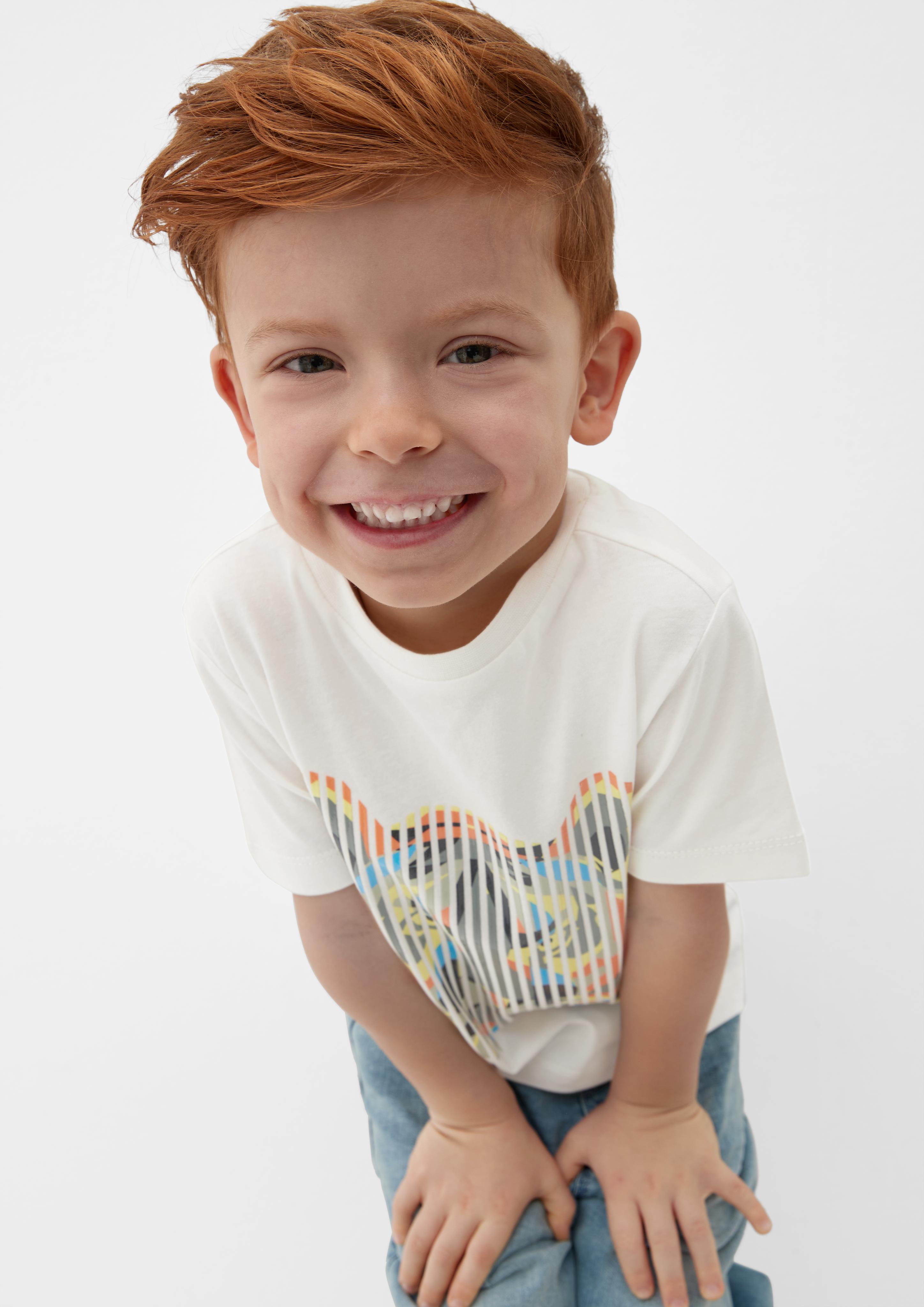 T-Shirt mit gummiertem Print  2127489-0210