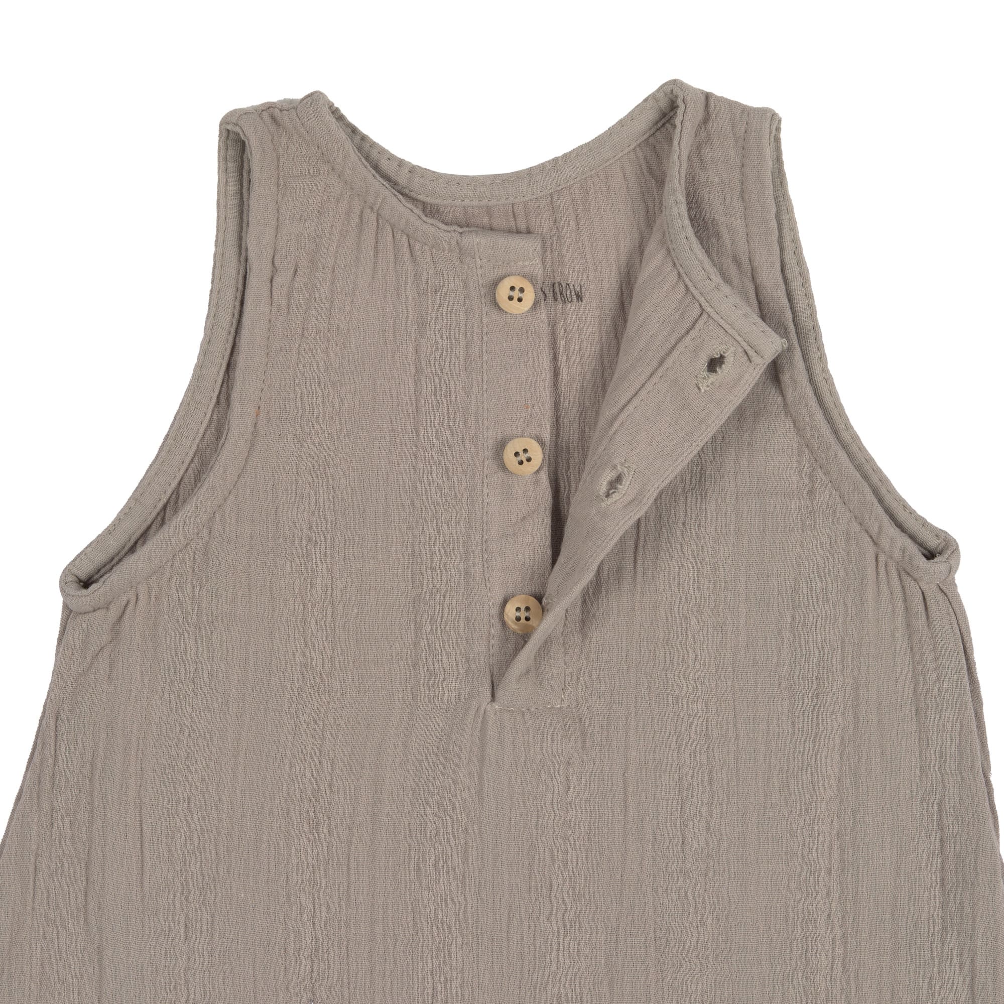 Baby Jumpsuit - Bio Baumwolle, Taupe, Grau