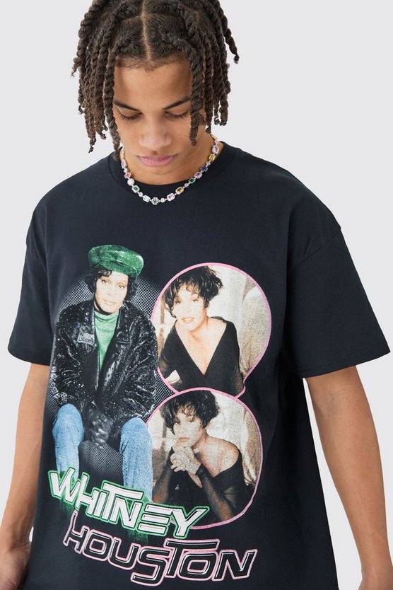 Oversize T-Shirt mit lizenziertem Whitney Houston Print